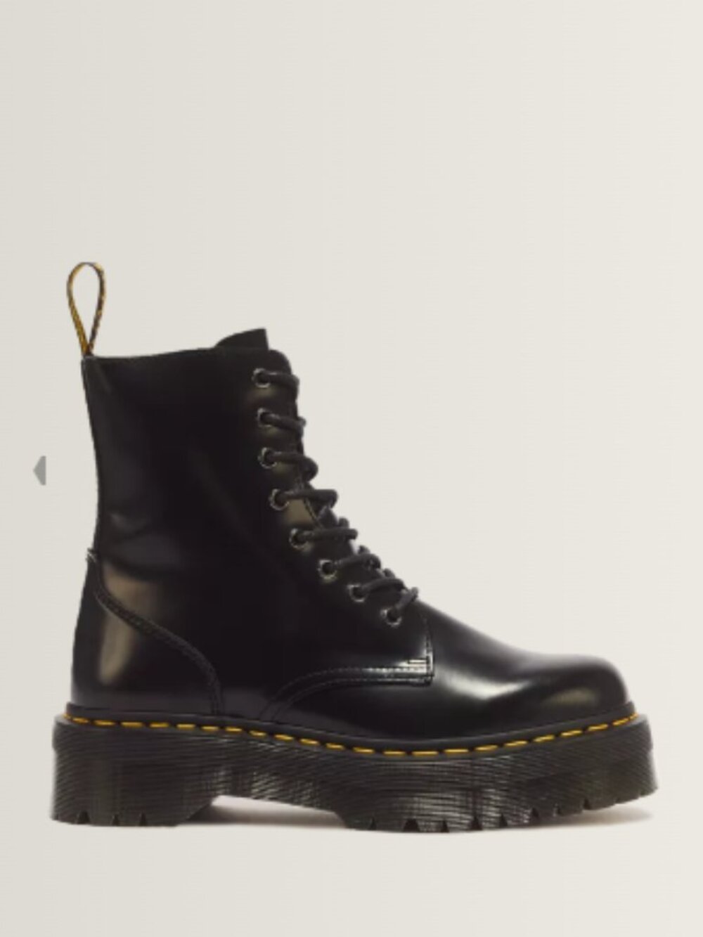 Dr. Martens Jadon Boot Smooth Leather Platform, Black - Size 7